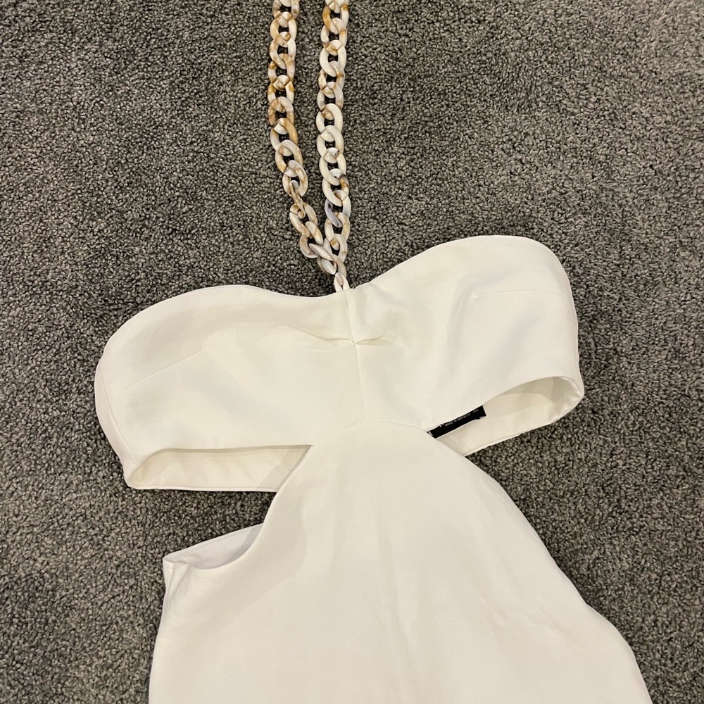 Zara White Chain Dress size S. Worn once.